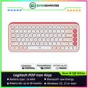 Logitech POP Icon Keys Compact Wireless Keyboard with Bold Design and Customizable Action Keys - Rose & Off White - foto 1