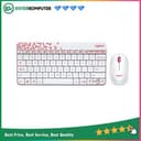 Logitech MK240 Nano Wireless Combo Keyboard and Mouse - White Vivid Red - foto 1