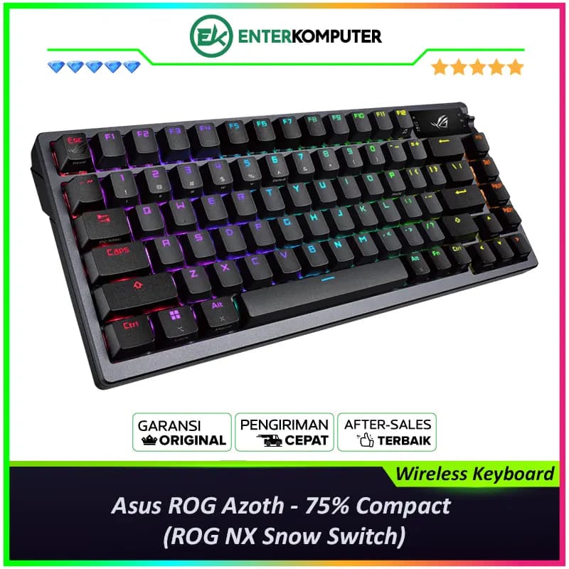 Asus ROG Azoth - 75% Compact Wireless Gaming keyboard (ROG NX Snow Switch) - foto 1