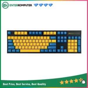 Leopold FC900R PD(OE) Yellow Blue (Black case) PBT Double-Shot Mechanical Keyboard - Cherry MX Red - FC900RR/EYBPD(OE) - foto 1