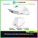 NYK Nemesis Riot MQ-10 Gaming Mouse 2-in-1 Connection Mouse With Magnetic Charging Dock - White - foto 1