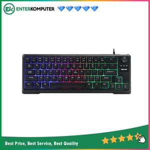 Rexus Battlefire K65M Gaming Keyboard 60% with LED Rainbow Color Backlit - Black - foto 1