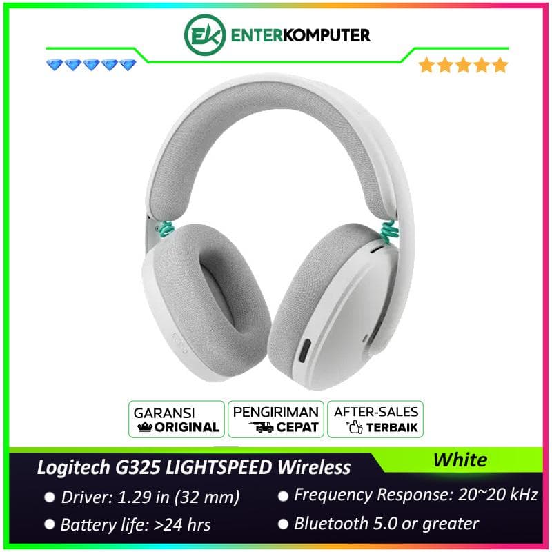 Logitech G325 LIGHTSPEED Wireless Gaming Headset - White - foto 1