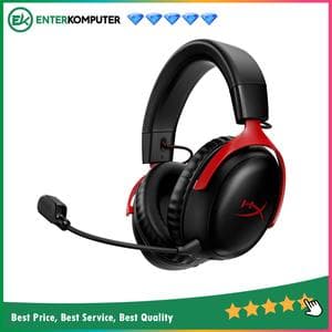 HyperX Cloud III Wireless Gaming Headset - Black Red - foto 1
