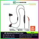 JBL Quantum 50 Wired In-Ear Gaming Headset with Volume Slider and Mic Mute - Black - foto 1
