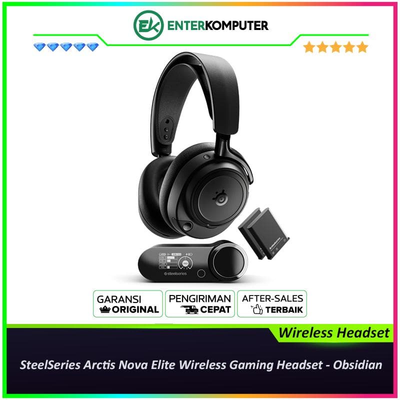 SteelSeries Arctis Nova Elite Wireless Gaming Headset - Obsidian - foto 1
