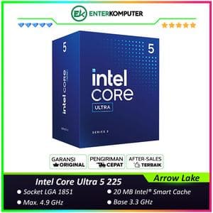 Intel Core Ultra 5 225 3.3GHz Up To 4.9GHz - Cache 20MB [Box] Socket LGA 1851 - Arrow Lake Series - foto 1
