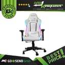 GALAX Gaming Chair GC-02 White - RGB Effect - Lumbar Pillow - Ergonomic Support System - foto 1