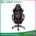 1STPLAYER GAMING CHAIR BD1 - BLACK RED - LUMBAR MASSAGE - Gamer’s Armrest & Leisure Footrest - High Quality Leather - foto 1