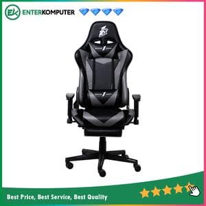 1STPLAYER GAMING CHAIR FK3 - BLACK GRAY - LUMBAR MASSAGE - With Foot Rest - Comfort - All Steel Skeleton - High Density Molded Foam - foto 1