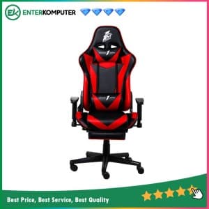 1STPLAYER GAMING CHAIR FK3 - BLACK RED - LUMBAR MASSAGE - With Foot Rest - Comfort - All Steel Skeleton - High Density Molded Foam - foto 1