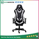 1STPLAYER GAMING CHAIR FK3 - BLACK WHITE - LUMBAR MASSAGE - With Foot Rest - Comfort - All Steel Skeleton - High Density Molded Foam - foto 1