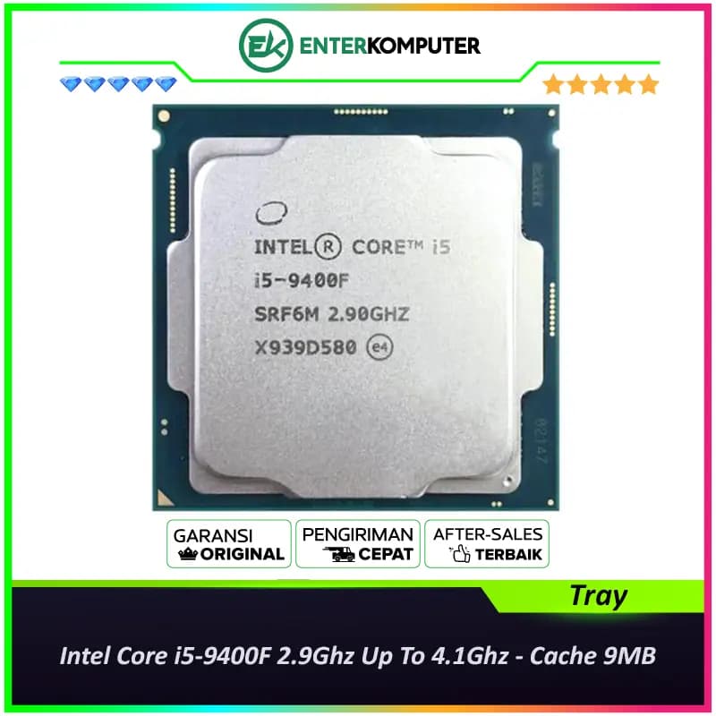 Intel Core i5-9400F 2.9Ghz Up To 4.1Ghz - Cache 9MB [Tray] Socket LGA 1151V2 - Coffeelake Series - foto 1