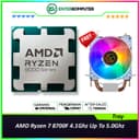 AMD Ryzen 7 8700F 4.1Ghz Up To 5.0Ghz Cache 16MB 65W AM5 [Tray] - 8 Core - NEW UNIT - 1 Years Warranty Replacement (with CUBE GAMING WIND V2 - 2 Copper Heat Pipes - Mirror RGB TOP Cover - Gaming CPU Cooler Rainbow Led) - foto 1