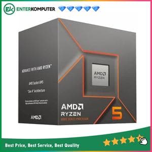 AMD Ryzen 5 8400F 4.2Ghz Up To 4.7Ghz Cache 16MB 65W AM5 [Box] - 6 Core - 100-100001591BOX - with Wraith Stealth Cooler - foto 1