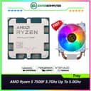 AMD Ryzen 5 7500F 3.7Ghz Up To 5.0Ghz Cache 32MB 65W AM5 [Tray] - 6 Core - NEW UNIT (with CUBE GAMING WIND V2 - 2 Copper Heat Pipes - Mirror RGB TOP Cover - Gaming CPU Cooler Rainbow Led) - 1 Years Warranty Replacement - foto 1