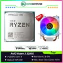 AMD Ryzen 3 3200G 3.6Ghz Up To 4.0Ghz Cache 4MB 65W AM4 [Tray] - 4 Core - NEW UNIT - 1 Years Warranty Replacement (with CUBE GAMING WIND V2 - 2 Copper Heat Pipes - Mirror RGB TOP Cover - Gaming CPU Cooler Rainbow Led) - foto 1