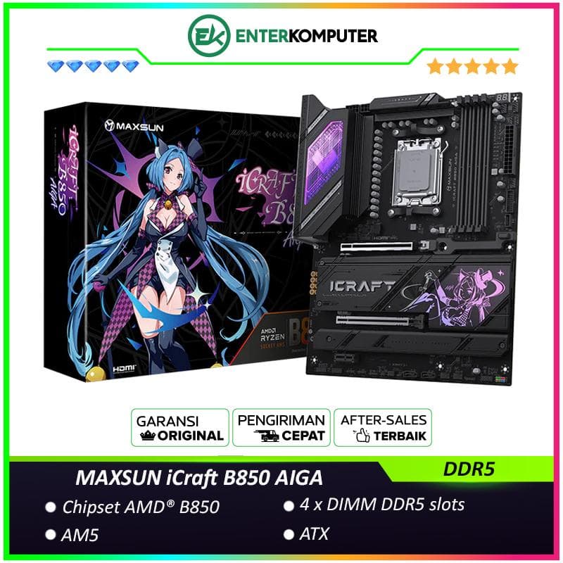 MAXSUN iCraft B850 AIGA (AM5, AMD B850, DDR5, USB3.2 Type-C, SATA3) - foto 1