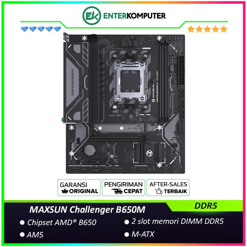 MAXSUN Challenger B650M (AM5, AMD B650, DDR5, USB3.2, SATA3) - foto 1