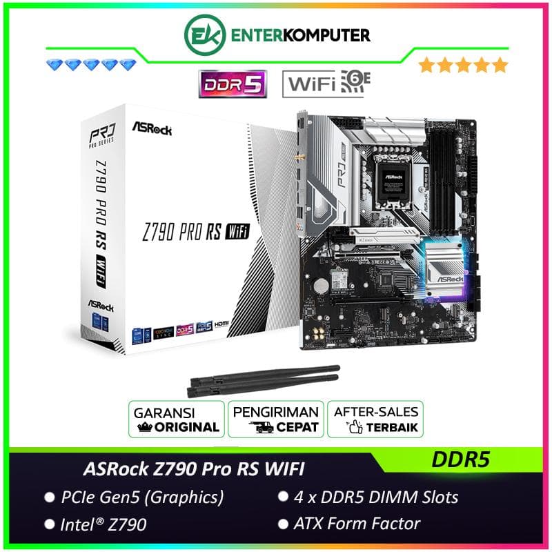 ASRock Z790 Pro RS WIFI (LGA1700, Z790, DDR5, USB3.2 Type-C, SATA3) - foto 1