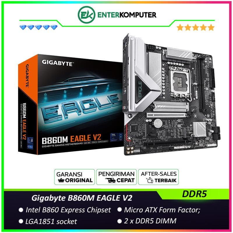 Gigabyte B860M EAGLE V2 (LGA1851, B860, DDR5, USB3.2 Type-C, SATA3) - foto 1