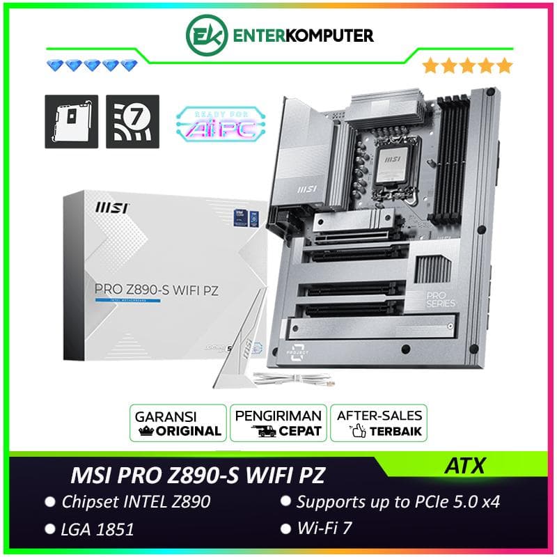 MSI PRO Z890-S WIFI PZ (LGA1851, Z890, DDR5, USB3.2 Gen2x2 Type-C, SATA3) - foto 1