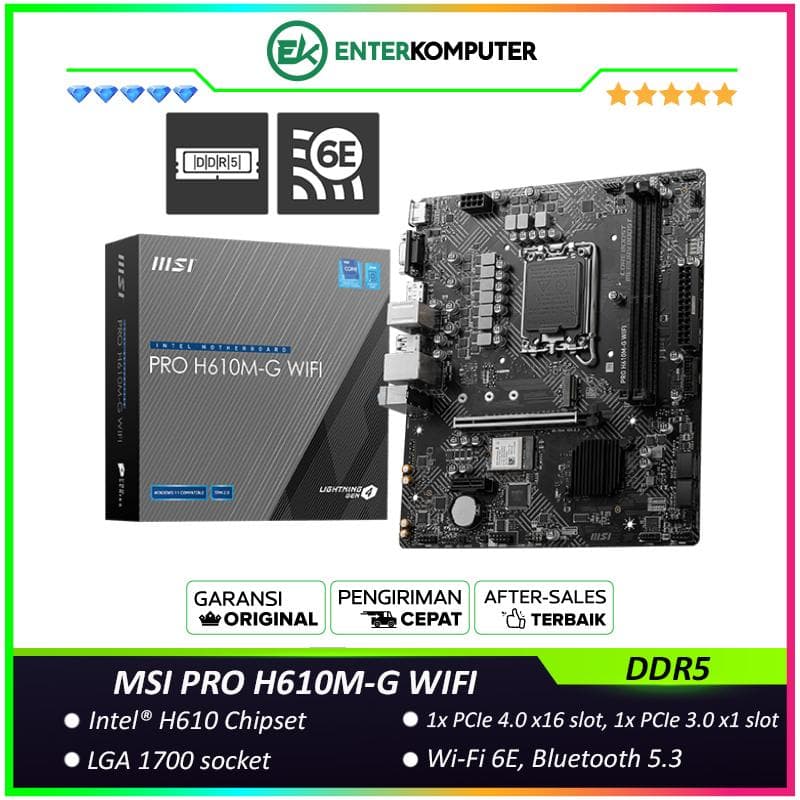 MSI PRO H610M-G WIFI (LGA1700, H610, DDR5, USB3.2, SATA3) - foto 1