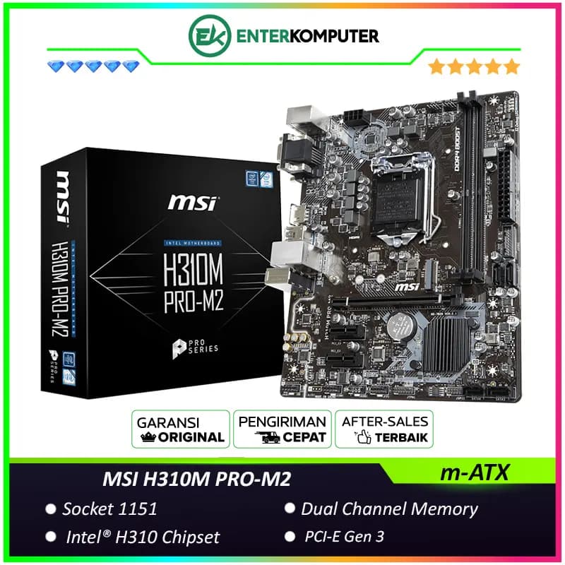 MSI H310M PRO-M2 (LGA1151V2, H310, DDR4, USB3.1, SATA3) - foto 1