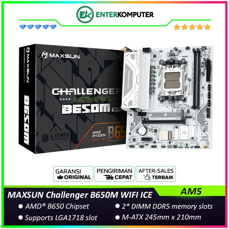 MAXSUN Challenger B650M WIFI ICE (AM5, AMD B650, DDR5, USB3.2, SATA3) - foto 1