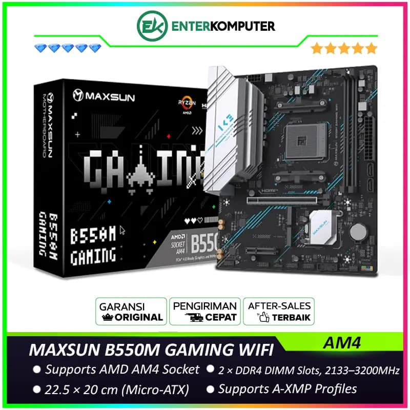 MAXSUN B550M GAMING WIFI (AM4, AMD B550, DDR4, USB3.2, SATA3) - foto 1