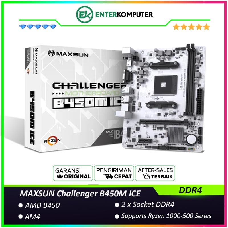 MAXSUN Challenger B450M ICE (AM4, AMD B450, DDR4, USB3.2, SATA3) - foto 1
