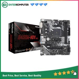 ASRock B450M-HDV R4.0 (AM4, AMD Promontory B450, DDR4, USB3.1, SATA3) - foto 1
