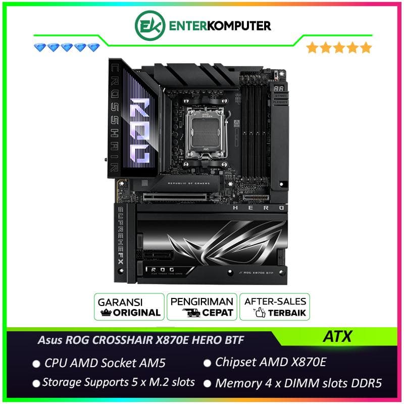 Asus ROG CROSSHAIR X870E HERO BTF (AM5, AMD X870E, DDR5, USB3.2 Type-C, SATA3) - foto 1