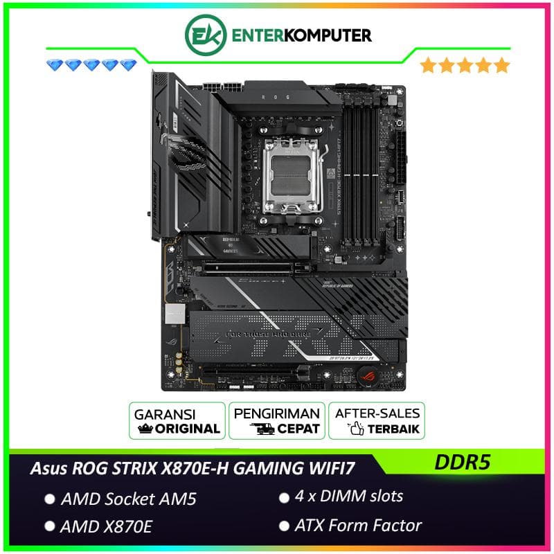 Asus ROG STRIX X870E-H GAMING WIFI7 (AM5, AMD X870E, DDR5, USB3.2 Type-C, SATA3) - foto 1