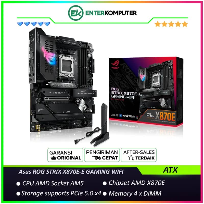 Asus ROG STRIX X870E-E GAMING WIFI (AM5, AMD X870E, DDR5, USB3.2 Type-C, SATA3) - foto 1
