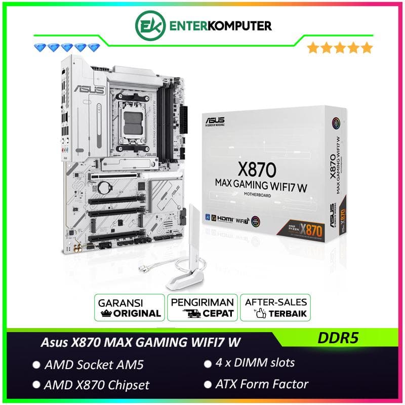 Asus X870 MAX GAMING WIFI7 W (AM5, AMD X870, DDR5, USB3.2 Type-C, SATA3) - foto 1