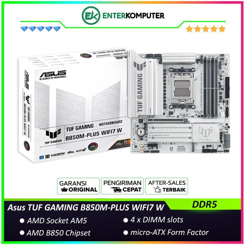 Asus TUF GAMING B850M-PLUS WIFI7 W (AM5, AMD B850, DDR5, USB3.2 Type-C, SATA3) - foto 1