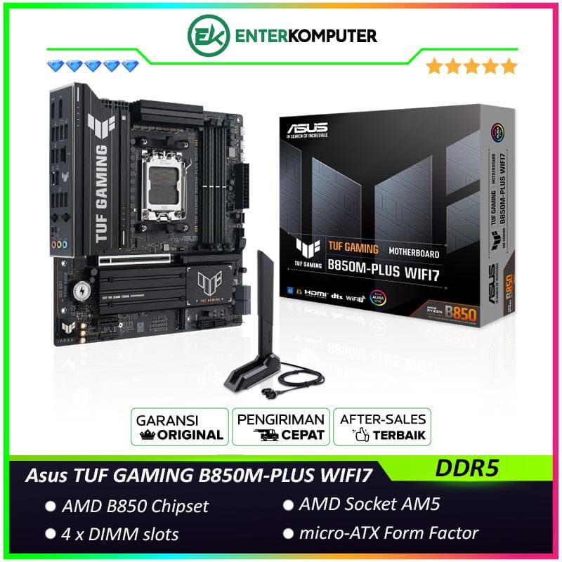 Asus TUF GAMING B850M-PLUS WIFI7 (AM5, AMD B850, DDR5, USB3.2 Type-C, SATA3) - foto 1
