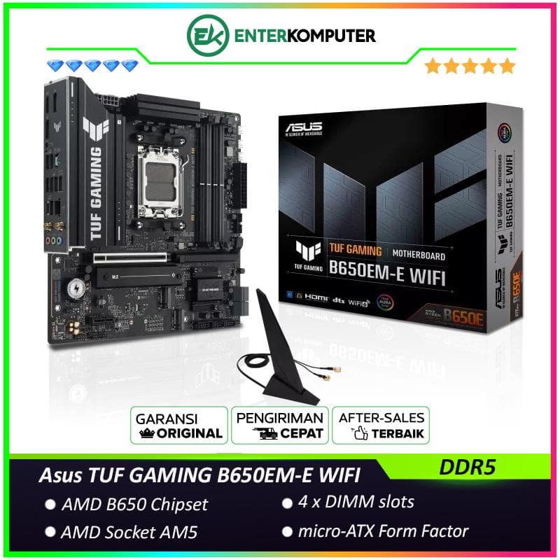 Asus TUF GAMING B650EM-E WIFI (AM5, AMD B650, DDR5, USB3.2 Type-C, SATA3) - foto 1