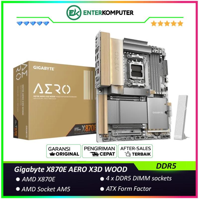 Gigabyte X870E AERO X3D WOOD (AM5, AMD X870E, DDR5, USB3.2 Type-C, SATA3) - foto 1