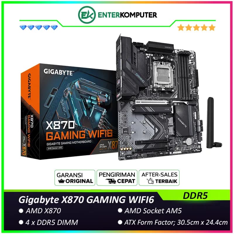 Gigabyte X870 GAMING WIFI6 (AM5, AMD X870, DDR5, USB3.2 Type-C, SATA3) - foto 1