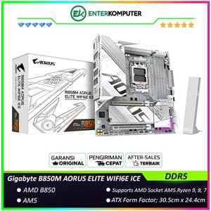 Gigabyte B850M AORUS ELITE WIFI6E ICE (AM5, AMD B850, DDR5, USB3.2 Type-C, SATA3) - foto 1