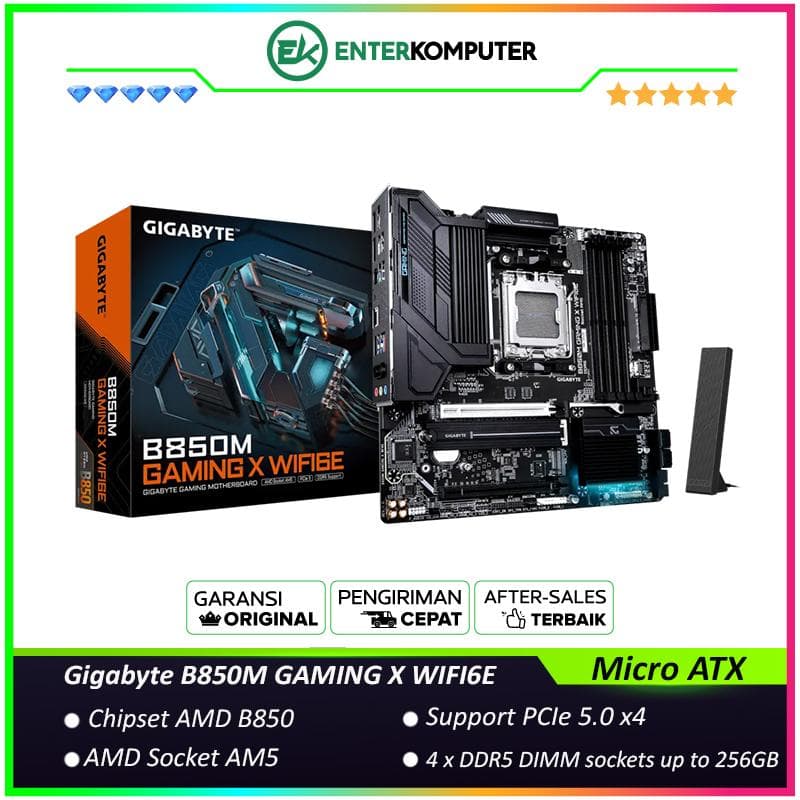 Gigabyte B850M GAMING X WIFI6E (AM5, AMD B850, DDR5, USB3.2 Type-C, SATA3) - foto 1
