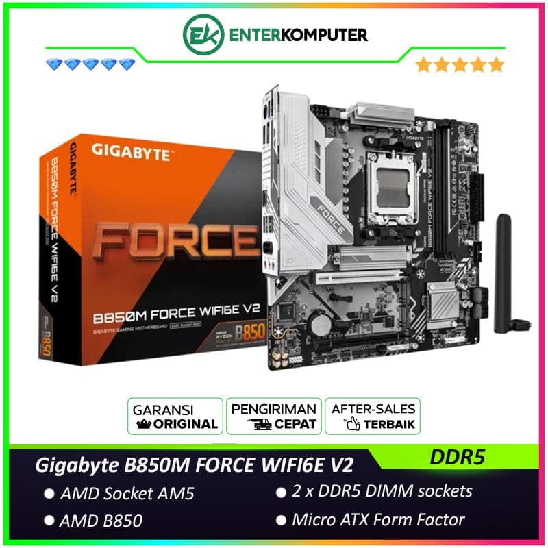 Gigabyte B850M FORCE WIFI6E V2 (AM5, AMD B850, DDR5, USB3.2 Type-C, SATA3) - foto 1