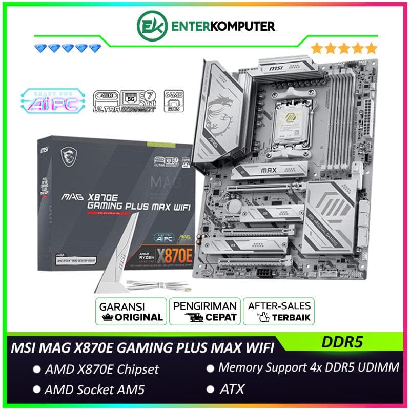 MSI MAG X870E GAMING PLUS MAX WIFI (AM5, AMD X870E, DDR5, USB3.2 Type-C, SATA3) - foto 1