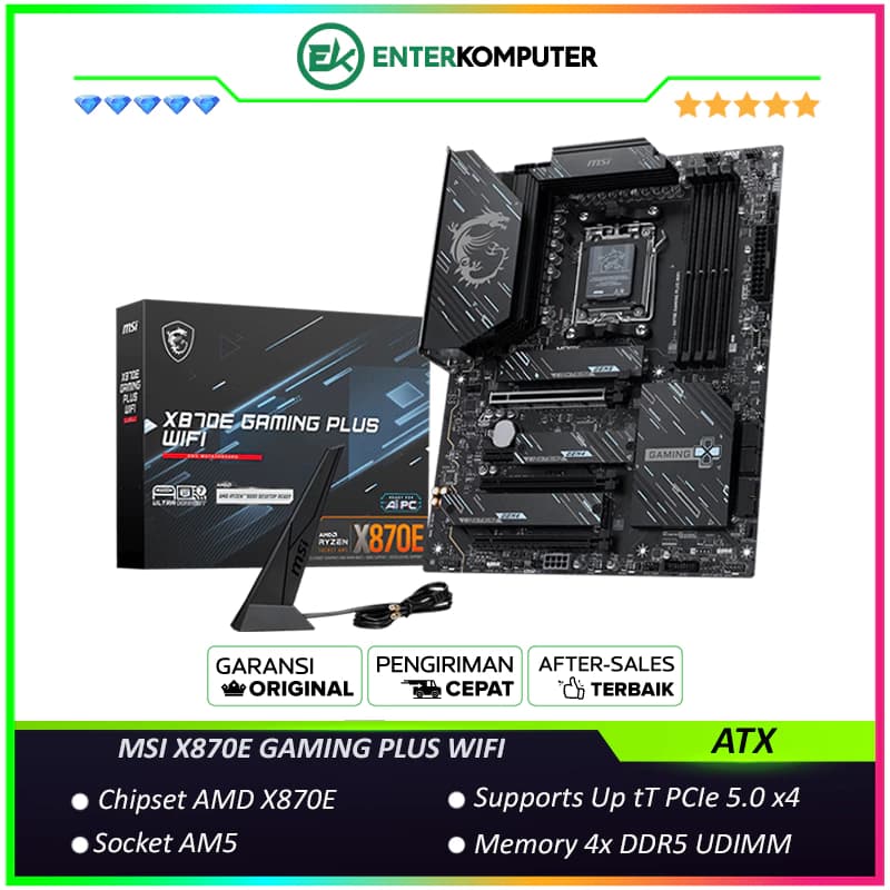 MSI X870E GAMING PLUS WIFI (AM5, AMD X870E, DDR5, USB3.2 Type-C, SATA3) - foto 1