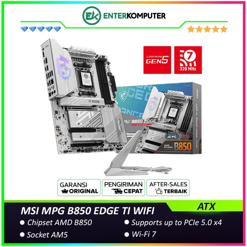 MSI MPG B850 EDGE TI WIFI (AM5, AMD B850, DDR5, USB3.2 Type-C, SATA3) - foto 1