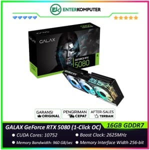 GALAX GeForce RTX 5080 16GB GDDR7 (1-Click OC) - ARGB LIGHTING OVERHAUL - TRIPLE FAN - Garansi 3 Thn - foto 1