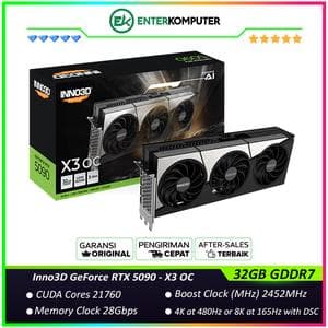 Inno3D GeForce RTX 5090 32GB GDDR7 X3 OC - Enormous Cooler with TRIPLE FAN - Garansi 3 Thn - foto 1