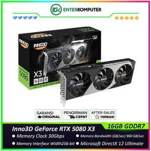 Inno3D GeForce RTX 5080 16GB GDDR7 X3 - Enormous Cooler with TRIPLE FAN - Garansi 3 Thn - foto 1